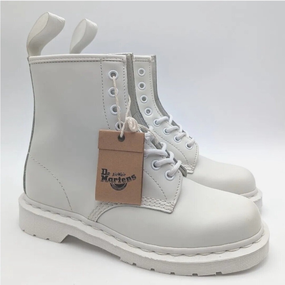 Size 7 men’s 8 womens all white Doc Martens